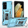 Cubix Artemis Series Back Cover for Samsung Galaxy S21 Ultra Case with Stand & Slide Camera Cover Military Grade Drop Protection Case for Samsung Galaxy S21 Ultra (Sky Blue) 