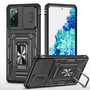 Cubix Artemis Series Back Cover for Samsung Galaxy S20 Case with Stand & Slide Camera Cover Military Grade Drop Protection Case for Samsung Galaxy S20 (Black) 