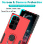 Cubix Mystery Case for Samsung Galaxy S23 Ultra Military Grade Shockproof with Metal Ring Kickstand for Samsung Galaxy S23 Ultra Phone Case - Red