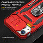 Cubix Artemis Series Back Cover for Apple iPhone 13 mini Case with Stand & Slide Camera Cover Military Grade Drop Protection Case for Apple iPhone 13 mini (Red) 