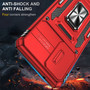 Cubix Artemis Series Back Cover for Samsung Galaxy S20 FE Case with Stand & Slide Camera Cover Military Grade Drop Protection Case for Samsung Galaxy S20 FE (Red) 