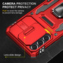 Cubix Artemis Series Back Cover for Samsung Galaxy S21 FE Case with Stand & Slide Camera Cover Military Grade Drop Protection Case for Samsung Galaxy S21 FE (Red) 