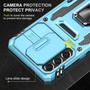 Cubix Artemis Series Back Cover for Samsung Galaxy S21 FE Case with Stand & Slide Camera Cover Military Grade Drop Protection Case for Samsung Galaxy S21 FE (Sky Blue) 