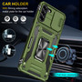 Cubix Artemis Series Back Cover for Samsung Galaxy S21 FE Case with Stand & Slide Camera Cover Military Grade Drop Protection Case for Samsung Galaxy S21 FE (Olive Green) 