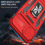 Cubix Artemis Series Back Cover for Apple iPhone 14 Plus Case with Stand & Slide Camera Cover Military Grade Drop Protection Case for Apple iPhone 14 Plus (Red) 