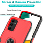 Cubix Mystery Case for Samsung Galaxy A34 5G Military Grade Shockproof with Metal Ring Kickstand for Samsung Galaxy A34 5G Phone Case - Red
