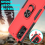 Cubix Mystery Case for Samsung Galaxy A34 5G Military Grade Shockproof with Metal Ring Kickstand for Samsung Galaxy A34 5G Phone Case - Red