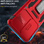 Cubix Artemis Series Back Cover for Motorola Edge 30 Pro Case with Stand & Slide Camera Cover Military Grade Drop Protection Case for Motorola Edge 30 Pro (Red) 