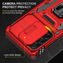 Cubix Artemis Series Back Cover for Samsung Galaxy A72 Case with Stand & Slide Camera Cover Military Grade Drop Protection Case for Samsung Galaxy A72 (Red) 