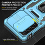 Cubix Artemis Series Back Cover for Samsung Galaxy A72 Case with Stand & Slide Camera Cover Military Grade Drop Protection Case for Samsung Galaxy A72 (Sky Blue) 