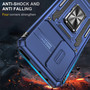 Cubix Artemis Series Back Cover for Xiaomi 12 Pro Case with Stand & Slide Camera Cover Military Grade Drop Protection Case for Xiaomi 12 Pro (Navy Blue) 