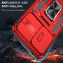 Cubix Artemis Series Back Cover for Samsung Galaxy A34 5G Case with Stand & Slide Camera Cover Military Grade Drop Protection Case for Samsung Galaxy A34 5G (Red) 