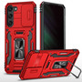 Cubix Artemis Series Back Cover for Samsung Galaxy S23 Case with Stand & Slide Camera Cover Military Grade Drop Protection Case for Samsung Galaxy S23 (Red) 