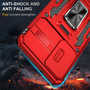 Cubix Artemis Series Back Cover for Samsung Galaxy S23 Case with Stand & Slide Camera Cover Military Grade Drop Protection Case for Samsung Galaxy S23 (Red) 