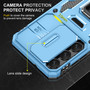 Cubix Artemis Series Back Cover for Samsung Galaxy S23 Case with Stand & Slide Camera Cover Military Grade Drop Protection Case for Samsung Galaxy S23 (Sky Blue) 