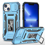 Cubix Artemis Series Back Cover for Apple iPhone 15 Case with Stand & Slide Camera Cover Military Grade Drop Protection Case for Apple iPhone 15 (Sky Blue) 