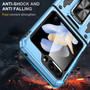 Cubix Artemis Series Back Cover for Samsung Galaxy Z Flip 5 Case with Stand & Slide Camera Cover Military Grade Drop Protection Case for Samsung Galaxy Z Flip 5 (Sky Blue) 