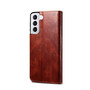 Cubix Flip Cover for Samsung Galaxy S21 Plus  Handmade Leather Wallet Case with Kickstand Card Slots Magnetic Closure for Samsung Galaxy S21 Plus (Brown)