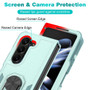 Cubix Mystery Case for Samsung Galaxy Z Fold 5 Military Grade Shockproof with Metal Ring Kickstand for Samsung Galaxy Z Fold 5 Phone Case - Aqua