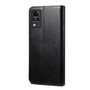 Cubix Flip Cover for Vivo V21 5G  Handmade Leather Wallet Case with Kickstand Card Slots Magnetic Closure for Vivo V21 5G (Black)