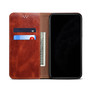 Cubix Flip Cover for OPPO F19  Handmade Leather Wallet Case with Kickstand Card Slots Magnetic Closure for OPPO F19 (Brown)
