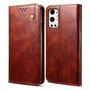 Cubix Flip Cover for OnePlus 9 Pro 5G  Handmade Leather Wallet Case with Kickstand Card Slots Magnetic Closure for OnePlus 9 Pro 5G (Brown)