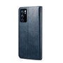 Cubix Flip Cover for Oppo Reno6 5G / Reno 6 5G  Handmade Leather Wallet Case with Kickstand Card Slots Magnetic Closure for Oppo Reno6 5G / Reno 6 5G (Navy Blue)