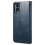 Cubix Flip Cover for OnePlus Nord 2 5G  Handmade Leather Wallet Case with Kickstand Card Slots Magnetic Closure for OnePlus Nord 2 5G (Navy Blue)