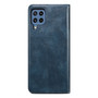 Cubix Flip Cover for Samsung Galaxy M32  Handmade Leather Wallet Case with Kickstand Card Slots Magnetic Closure for Samsung Galaxy M32 (Navy Blue)