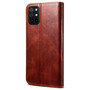 Cubix Flip Cover for OnePlus 8T  Handmade Leather Wallet Case with Kickstand Card Slots Magnetic Closure for OnePlus 8T (Brown)