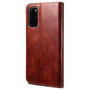 Cubix Flip Cover for Samsung Galaxy S20 Plus  Handmade Leather Wallet Case with Kickstand Card Slots Magnetic Closure for Samsung Galaxy S20 Plus (Brown)