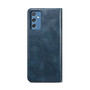 Cubix Flip Cover for Samsung Galaxy M52 5G  Handmade Leather Wallet Case with Kickstand Card Slots Magnetic Closure for Samsung Galaxy M52 5G (Navy Blue)