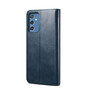 Cubix Flip Cover for Samsung Galaxy M52 5G  Handmade Leather Wallet Case with Kickstand Card Slots Magnetic Closure for Samsung Galaxy M52 5G (Navy Blue)