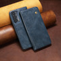Cubix Flip Cover for Motorola Edge 20  Handmade Leather Wallet Case with Kickstand Card Slots Magnetic Closure for Motorola Edge 20 (Navy Blue)