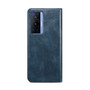 Cubix Flip Cover for vivo X70 Pro  Handmade Leather Wallet Case with Kickstand Card Slots Magnetic Closure for vivo X70 Pro (Navy Blue)