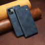 Cubix Flip Cover for Apple iPhone 13 Pro Max  Handmade Leather Wallet Case with Kickstand Card Slots Magnetic Closure for Apple iPhone 13 Pro Max (Navy Blue)