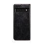 Cubix Flip Cover for Google Pixel 6 Pro  Handmade Leather Wallet Case with Kickstand Card Slots Magnetic Closure for Google Pixel 6 Pro (Black)