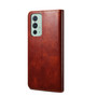 Cubix Flip Cover for OnePlus 9RT  Handmade Leather Wallet Case with Kickstand Card Slots Magnetic Closure for OnePlus 9RT (Brown)