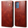 Cubix Flip Cover for Samsung Galaxy M52 5G  Handmade Leather Wallet Case with Kickstand Card Slots Magnetic Closure for Samsung Galaxy M52 5G (Brown)
