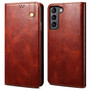 Cubix Flip Cover for Samsung Galaxy S22 Plus  Handmade Leather Wallet Case with Kickstand Card Slots Magnetic Closure for Samsung Galaxy S22 Plus (Brown)