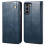 Cubix Flip Cover for Samsung Galaxy S22 Plus  Handmade Leather Wallet Case with Kickstand Card Slots Magnetic Closure for Samsung Galaxy S22 Plus (Navy Blue)