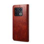 Cubix Flip Cover for OnePlus 10 Pro 5G  Handmade Leather Wallet Case with Kickstand Card Slots Magnetic Closure for OnePlus 10 Pro 5G (Brown)