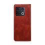 Cubix Flip Cover for OnePlus 10 Pro 5G  Handmade Leather Wallet Case with Kickstand Card Slots Magnetic Closure for OnePlus 10 Pro 5G (Brown)