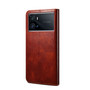 Cubix Flip Cover for IQOO 9 PRO 5G  Handmade Leather Wallet Case with Kickstand Card Slots Magnetic Closure for IQOO 9 PRO 5G (Brown)