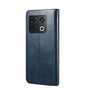 Cubix Flip Cover for OnePlus 10 Pro 5G  Handmade Leather Wallet Case with Kickstand Card Slots Magnetic Closure for OnePlus 10 Pro 5G (Navy Blue)