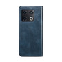 Cubix Flip Cover for OnePlus 10 Pro 5G  Handmade Leather Wallet Case with Kickstand Card Slots Magnetic Closure for OnePlus 10 Pro 5G (Navy Blue)