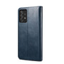 Cubix Flip Cover for Samsung Galaxy A73 5G  Handmade Leather Wallet Case with Kickstand Card Slots Magnetic Closure for Samsung Galaxy A73 5G (Navy Blue)