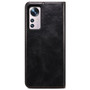 Cubix Flip Cover for Xiaomi 12 Pro  Handmade Leather Wallet Case with Kickstand Card Slots Magnetic Closure for Xiaomi 12 Pro (Black)