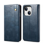 Cubix Flip Cover for Apple iPhone 14 Plus  Handmade Leather Wallet Case with Kickstand Card Slots Magnetic Closure for Apple iPhone 14 Plus (Navy Blue)