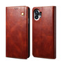 Cubix Flip Cover for Nothing Phone (1)  Handmade Leather Wallet Case with Kickstand Card Slots Magnetic Closure for Nothing Phone (1) (Brown)
